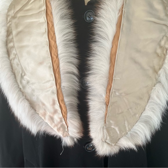 Fox Fur Collar Adjustable Scarf Tan Blend Plush - Picture 6 of 7